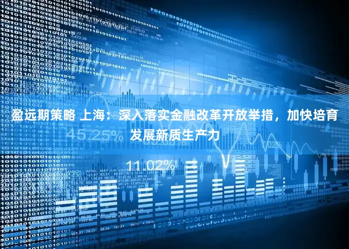 盈远期策略 上海：深入落实金融改革开放举措，加快培育发展新质生产力